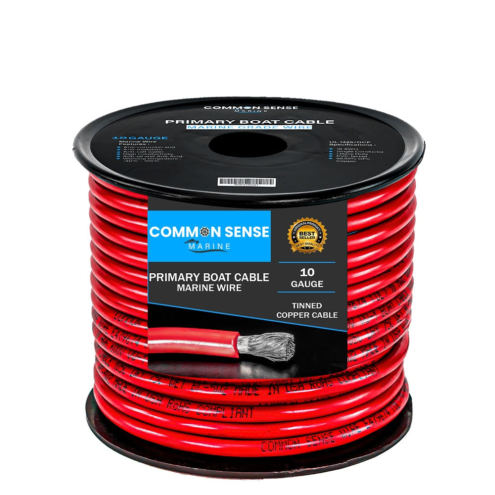 Marine Grade 10 AWG Tinned Copper Wire - Spools Of 25ft, 100ft, 500ft In 10 Colors (USA Made) 4 thumbnail image