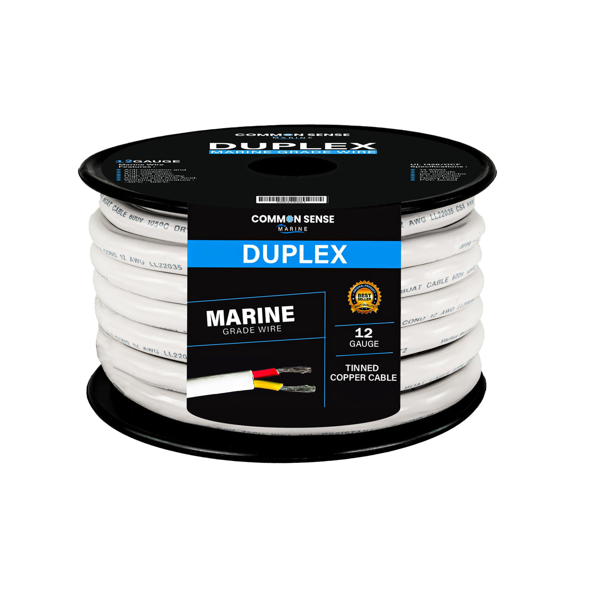 12/2 AWG Duplex DC Wire Tinned Copper | Common Sense Marine