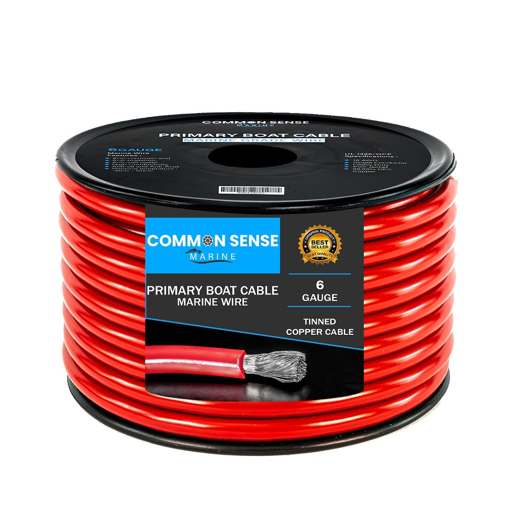 6 AWG Wire - Tinned Copper Primary/Battery – Common Sense Marine